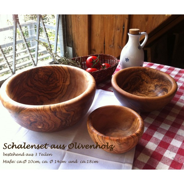 Schale aus Olivenholz, einfach und modern