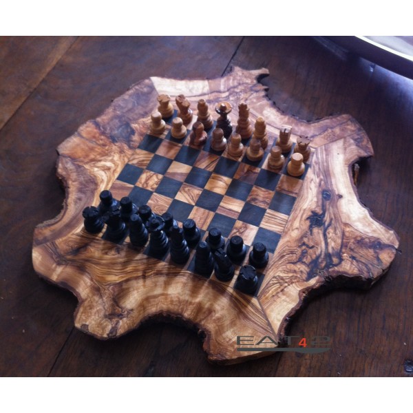 Schach Olivenholz, Schachspiel inclusive Brett und der Figuren