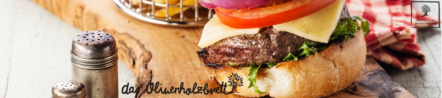 Hamburger - Cheesburger Olivenholz