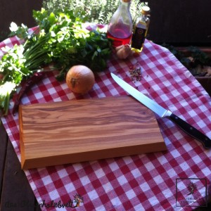 Colazione vassoio in legno di ulivo, rettangolare