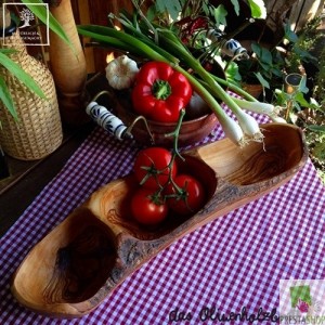 Baguette bowl made of olive wood