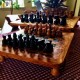 Chessgame out of olive wood