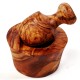 Mortar and pestle out of olive wood - clasic style