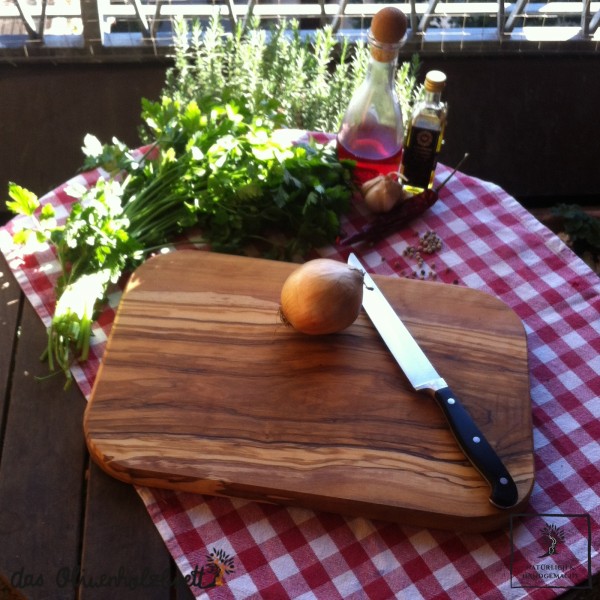 Olivenholz-erleben Natural Olive Wood Cutting Board/Serving Board, Large