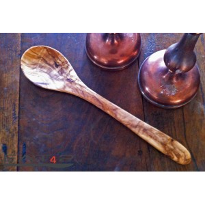 serving spoon out of olivewood