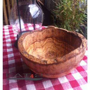 Olive wood bowl, natural look