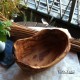 Olive wood bowl, oval form, natural edge