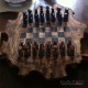 Echecs en bois d'olivier