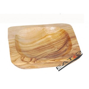 Small olive wood bowl rectangular