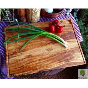 Plateau de petit déjeuner à base de bois d'olivier, rectangulaire